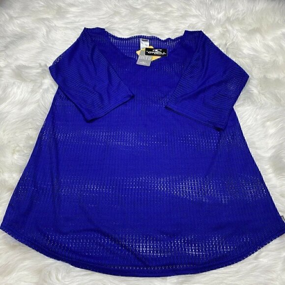 O'Neill Swim Coverup Mesh NEW Women's XS Small Royal Blue Cover-Up Shirt Top - Picture 1 of 4